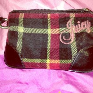 Juicy Couture plaid Wristlet