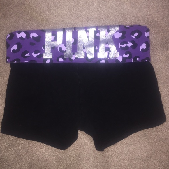 Pink yoga pant shorts