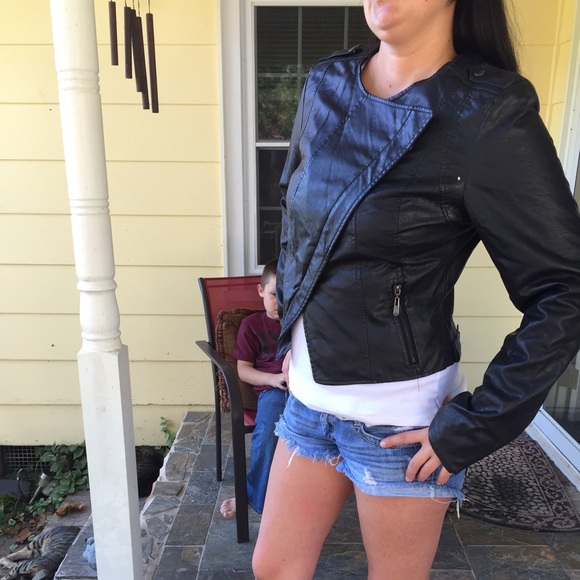 Faux leather jacket