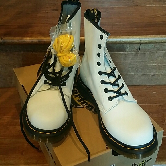 Dr. Martens White Boots New