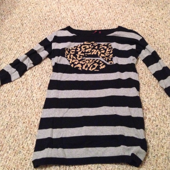 Material Girl Lipstick Stripe Sweater.