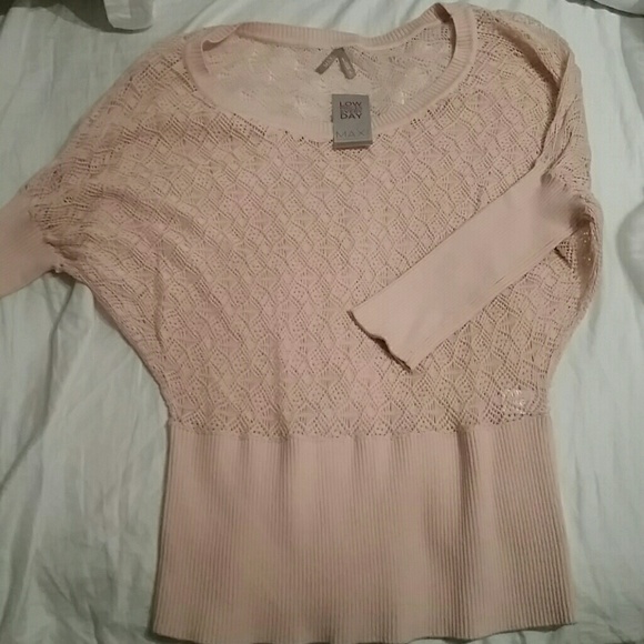 **SOLDINBUNDLE***pink see through sweater