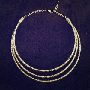 Gold textured choker necklace