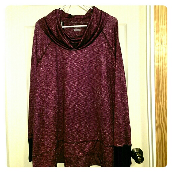 Purple cowl neck sweater