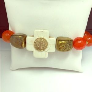 Agatha Bracelet with Saint Benedict.