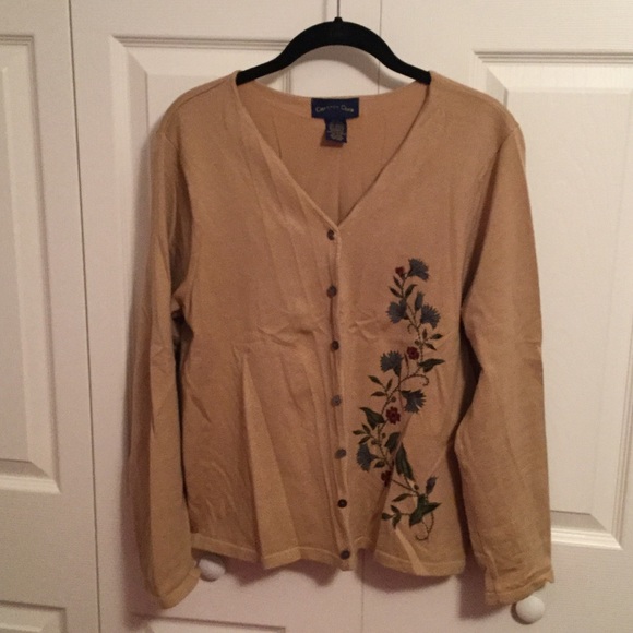 Charter Club Camel Cardigan - Picture 1 of 3