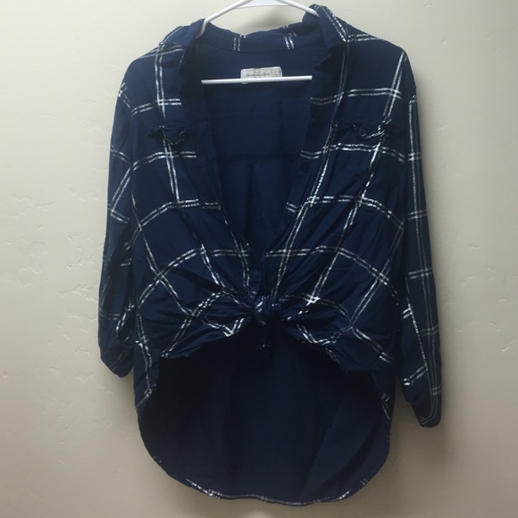 Abercrombie Navy & Silver flannel - Picture 1 of 2
