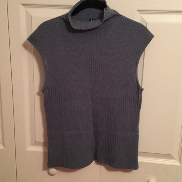 Calvin Klein Mock Turtle Neck Sleeveless Sweater