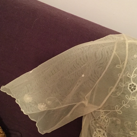 Embroidered Sheer Peasant Top - Picture 2 of 4