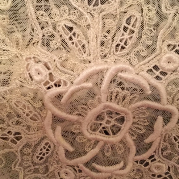 Embroidered Sheer Peasant Top - Picture 4 of 4