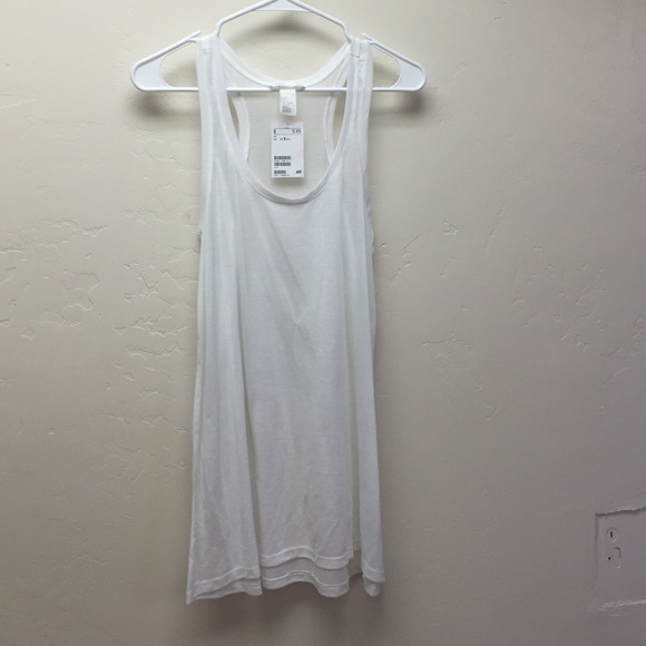 H&M white long tank top - Picture 1 of 2