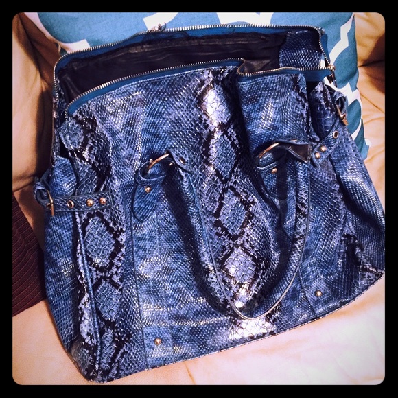 🚫SOLD🚫Blue snake skin purse