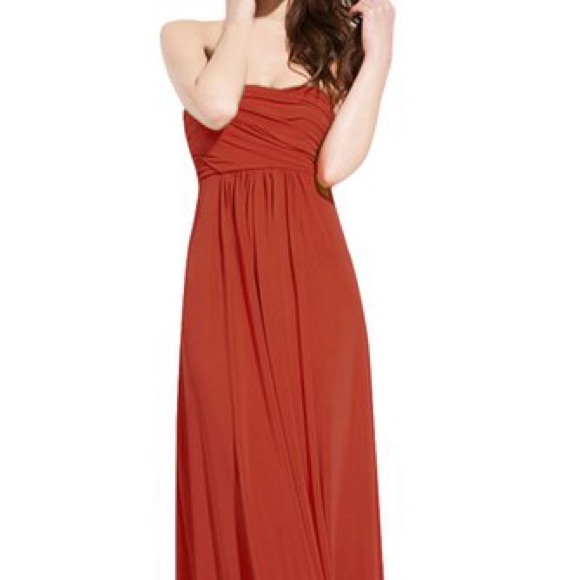 Long Maxi Dress in Rust/Orange