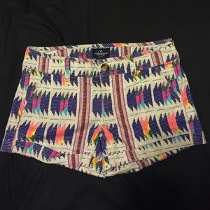 American Eagle Tribal Print Midi Short