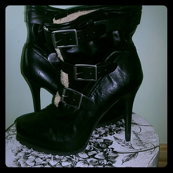 High heels winter boots