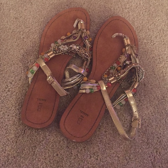 Bakers sandals size 9. Gold with beads. - Picture 1 of 1