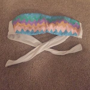 Victoria's Secret strapless bathing suit top.