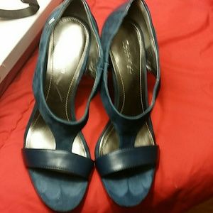 Teal fashionable sexy shoes