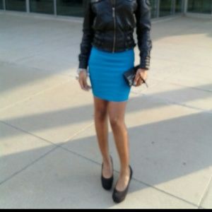 Turquoise Bodycon Skirt