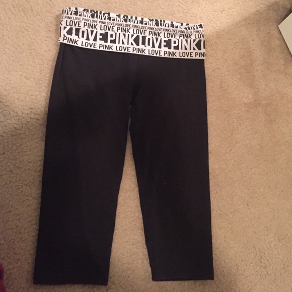 Victoria's Secret pink cropped yoga pants