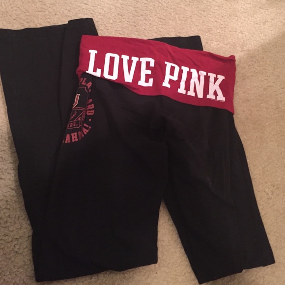 OU Victoria's Secret pink yoga pants