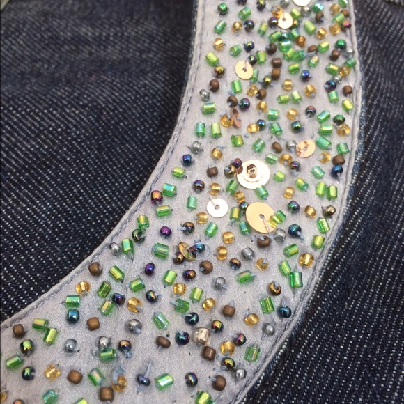 J. Jill embellished dark denim jacket - Picture 4 of 4