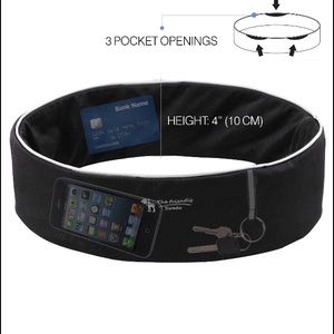 Running belt phone holder