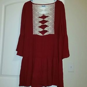 Red Dress Boutique Bell Sleeve Ruffled Tunic