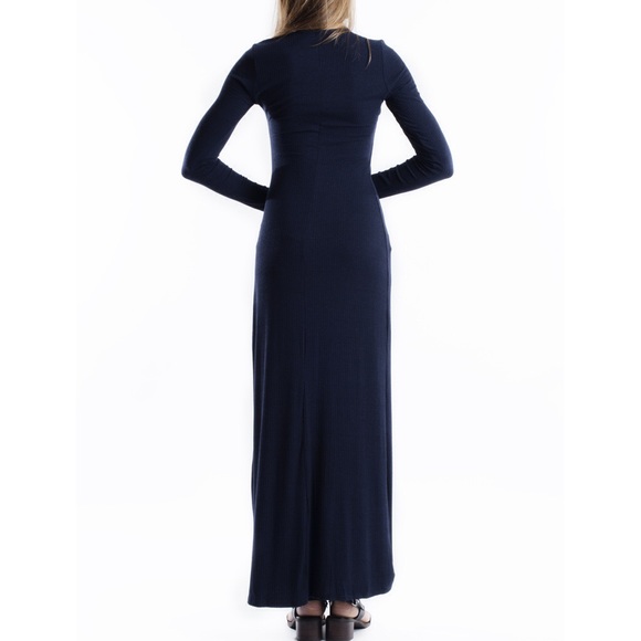 X "Envy" Navy Lace Up Maxi Dress - Picture 3 of 3