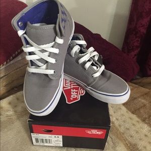 Mid high top frost gray vans size kids 3