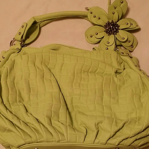 Lime green handbag