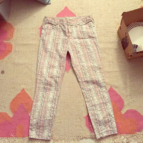 Free People patterned skinny pants