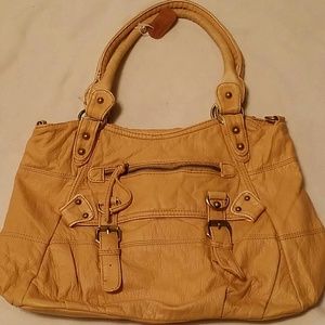Faux leather shoulder bag