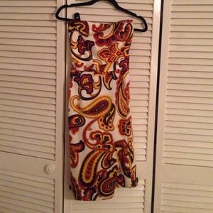 Banana Republic satin polyester strapless dress.