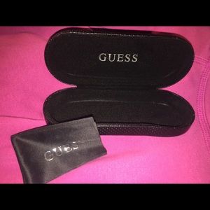 Guess eyeglasses case with cleaning cloth