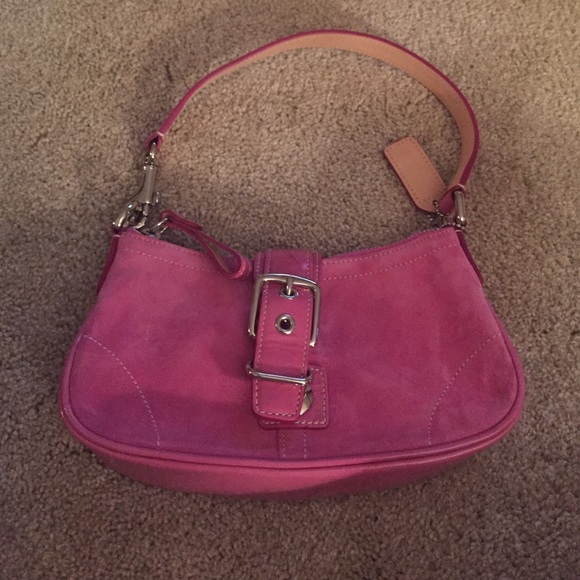 Coach pink suede purse! And care kit.