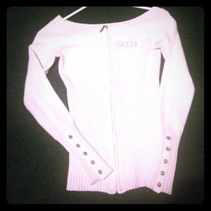 A white guess comfortable sweater