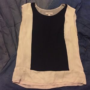 J Crew black and white blouse