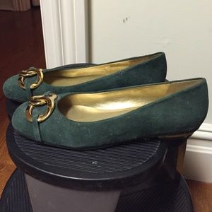 Matisse green suede flats