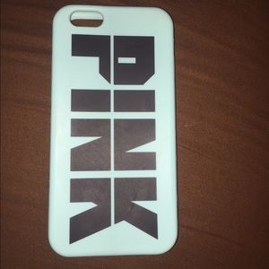 Light blue "PINK" rubber case for iPhone 6