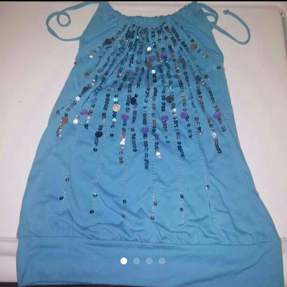 Sequined Halter Top - Picture 1 of 4