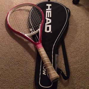 tennis racket and case