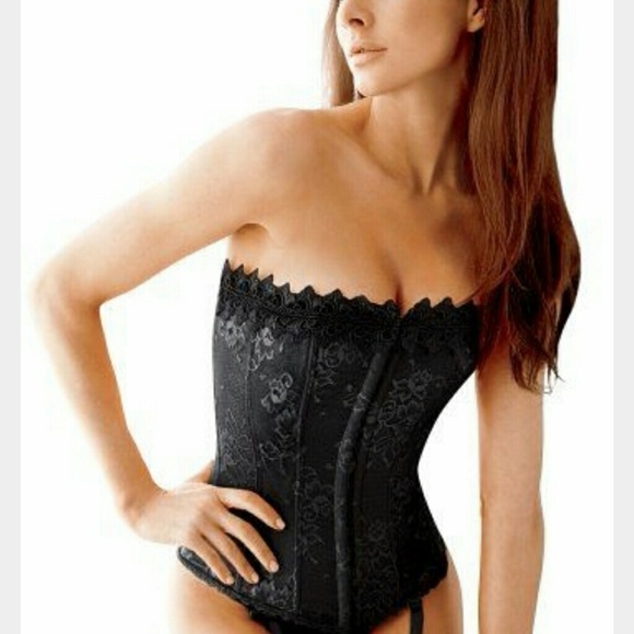 Tops - Black lace up corset