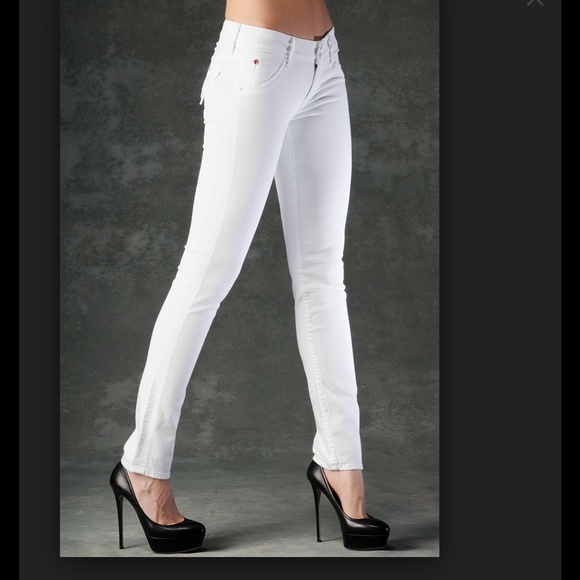 White Skinny Hudson Jeans