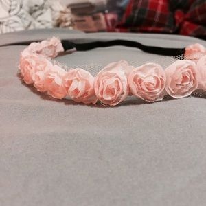 Pink Flower Headband Crown