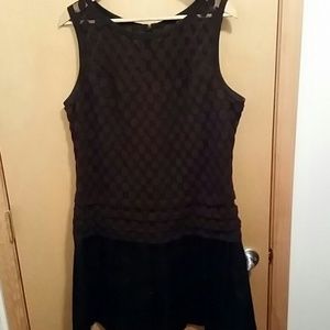 Black polka-dot Ann Taylor dress