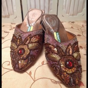 Designer Sequin slip-ons