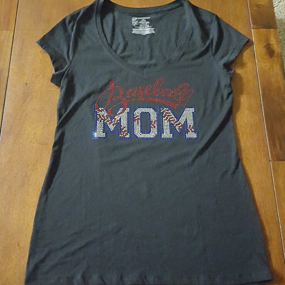 Baseball mom bling top