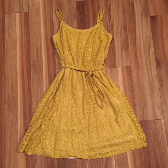 Spaghetti strap eyelet dress