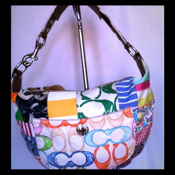 Authentic Coach Patchwork Hobo Purse
